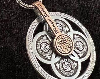 Sterling Silver Protection Locket Necklace: Engraved Talisman, Spiritual Gift