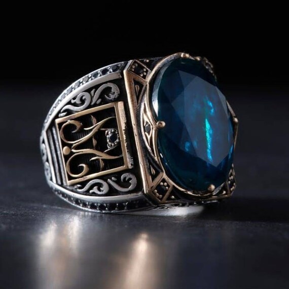 Handmade Paraiba Tourmaline 925 Sterling Silver Ring - Customizable