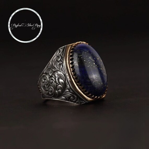 Lapis Lazuli Sterling Silver Ring: Healing Stone
