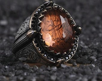 Special Red Sultanite Silver Ring - Handcrafted Ottoman Valentine's Day Jewelry