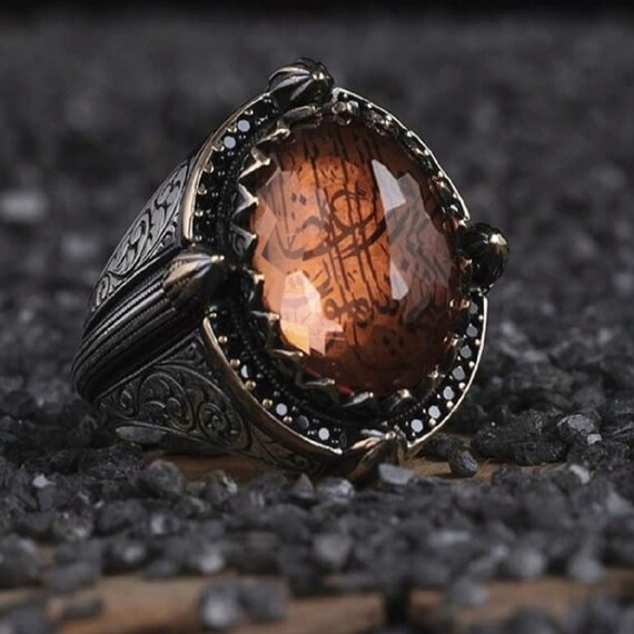 Special Red Sultanite Silver Ring - Handcrafted Ottoman Valentine's Day Jewelry