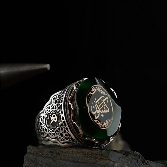 Artisanal Men's Amber Ring,  Handmade Silver Oval Band, Stylish Gift for Him