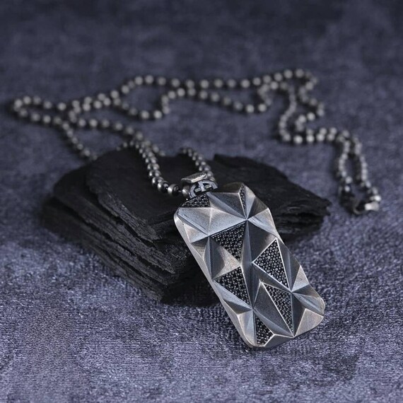 Sterling Silver Citrine Necklace: Handmade Turkish Medallion Pendant