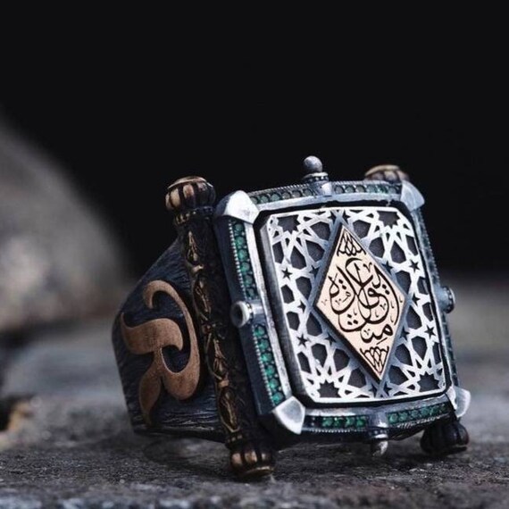 Sterling Silver Ottoman Ring: Engraved Turkish Handmade Jewelry