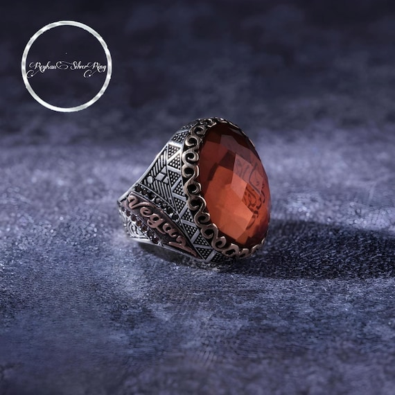 Color Changing Sultanite Sterling Silver Ring: Engraved Wisdom