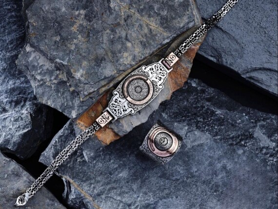 Sterling Silver Ayatul Kursi Ring & Bracelet Set: Islamic Jewelry Gift