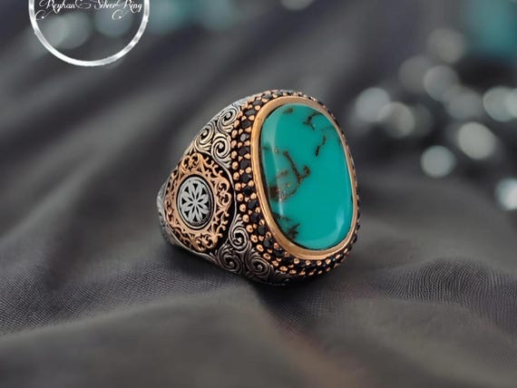 Arizona Turquoise Sterling Silver Ring: Customizable Handmade Jewelry