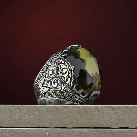 Color Changing Zultanite Sterling Silver Ring: Handmade Bronze Detail