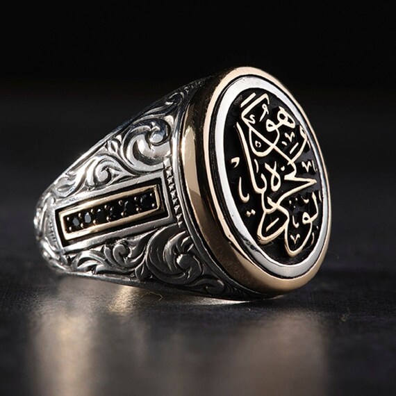 Ottoman 925 Sterling Silver Men's Ring: Handmade Turkish Jewelry