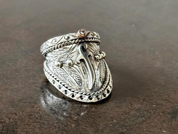 Handmade Sterling Silver Thumb Ring: Adjustable Archer Zihgir Jewelry