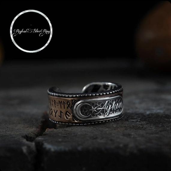 Named Moon Star Clamp Silver Ring, No Measurement Requested Taki, Dear Gift