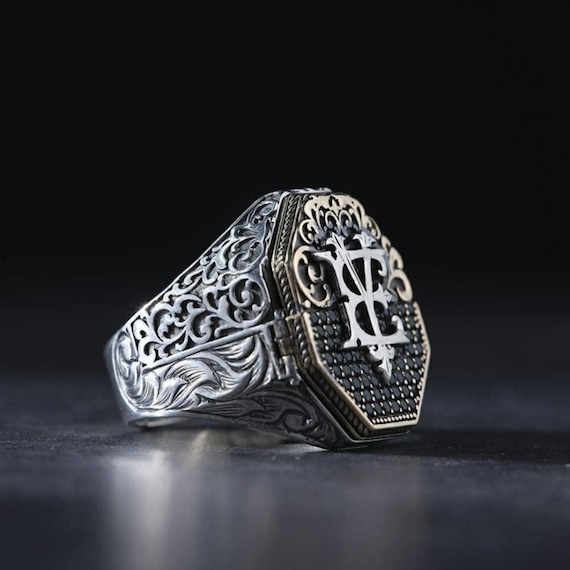 Sterling Silver Letter Signet Ring: Personalized Initial Ring