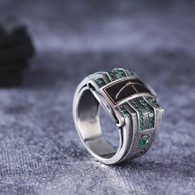 HIC Silver Men Ring Adjustable Ring Handmade Gift - Etsy