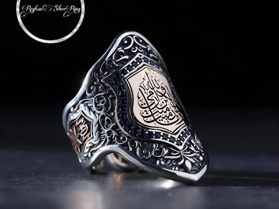 Personalized Sterling Silver Archery Thumb Ring: Handmade Zihgir, Engraved Names
