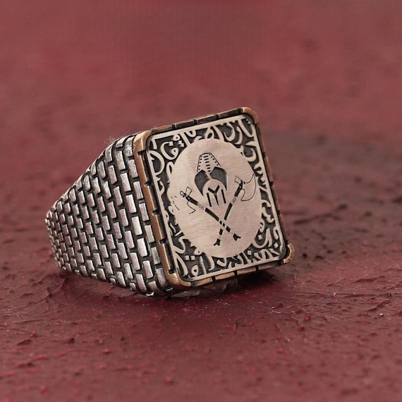 Handcrafted Sterling Silver Kayı Tribe Ring: Turkish Heritage Symbol