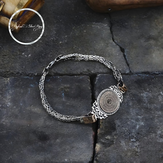 Besmele Sherif Sterling Silver King Chain Bracelet - Personalized Men's Gift