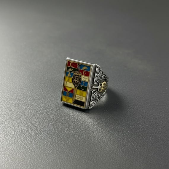 Kurtbey Wolf Ring – Ottoman Symbolic 925 Silver Men’s Ring