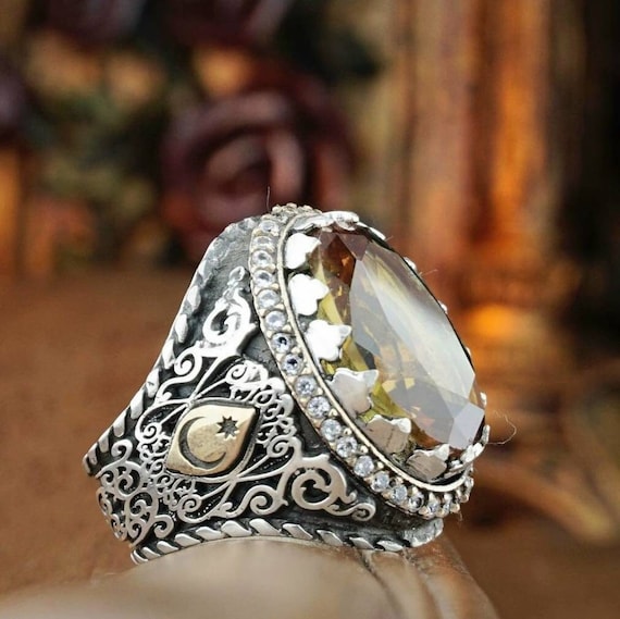 Handmade Zultanite Stone 925 Sterling Silver Ring: Ottoman Turkish Jewelry