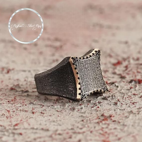 Handmade Sterling Silver Islamic Calligraphy Ring - Esma-ül Hüsna Design