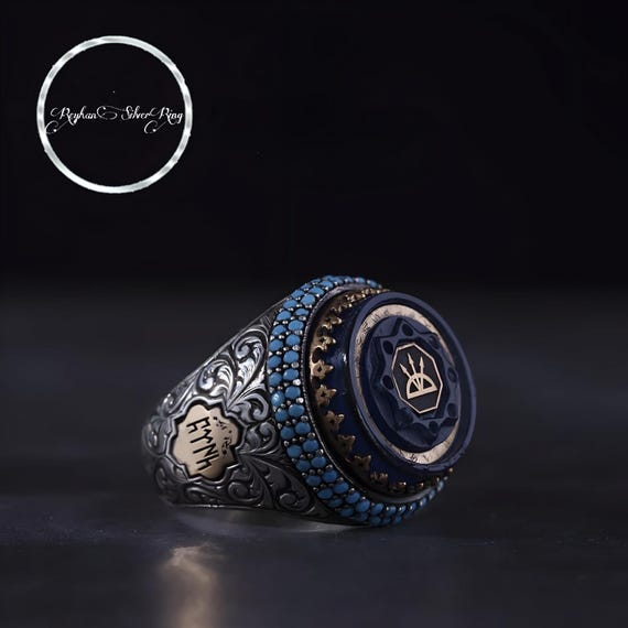 Oguz Khan Seal Ring - Handmade Sterling Silver - Gift for Him