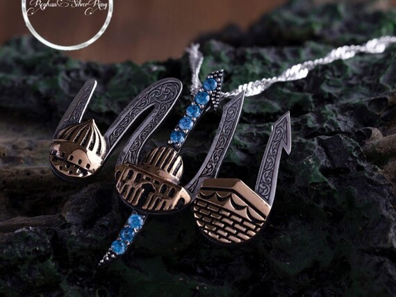 Allah 925 Sterling Silver Necklace: Masjid Design, Religious Gift