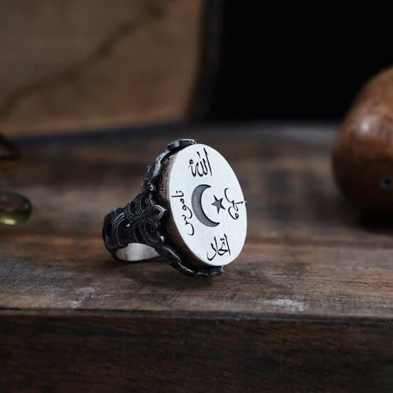 Unique Handmade Caliph Ring - Adjustable Silver Islamic Religious Jewelry