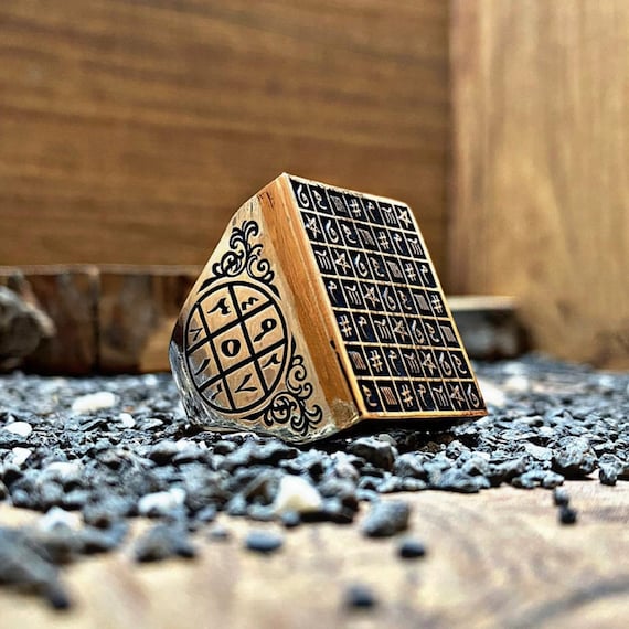 Handmade Sterling Silver Ottoman Map Ring: Islamic Turkish Jewelry Gift