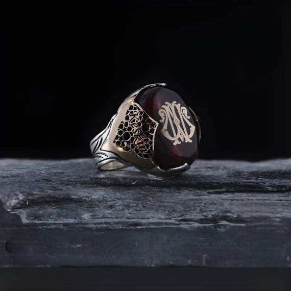 Custom Name Embroidered Silver Ring - Personalized Gift for Loved Ones