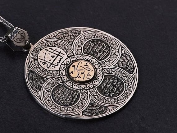 Personalized Men's 925 Sterling Silver Prayer Medallion Necklace