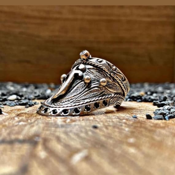 Handmade Sterling Silver Thumb Ring: Adjustable Archer Zihgir Jewelry