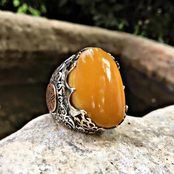 Teardrop Gemstone Sterling Silver Ring - Handmade Minimalist Jewelry