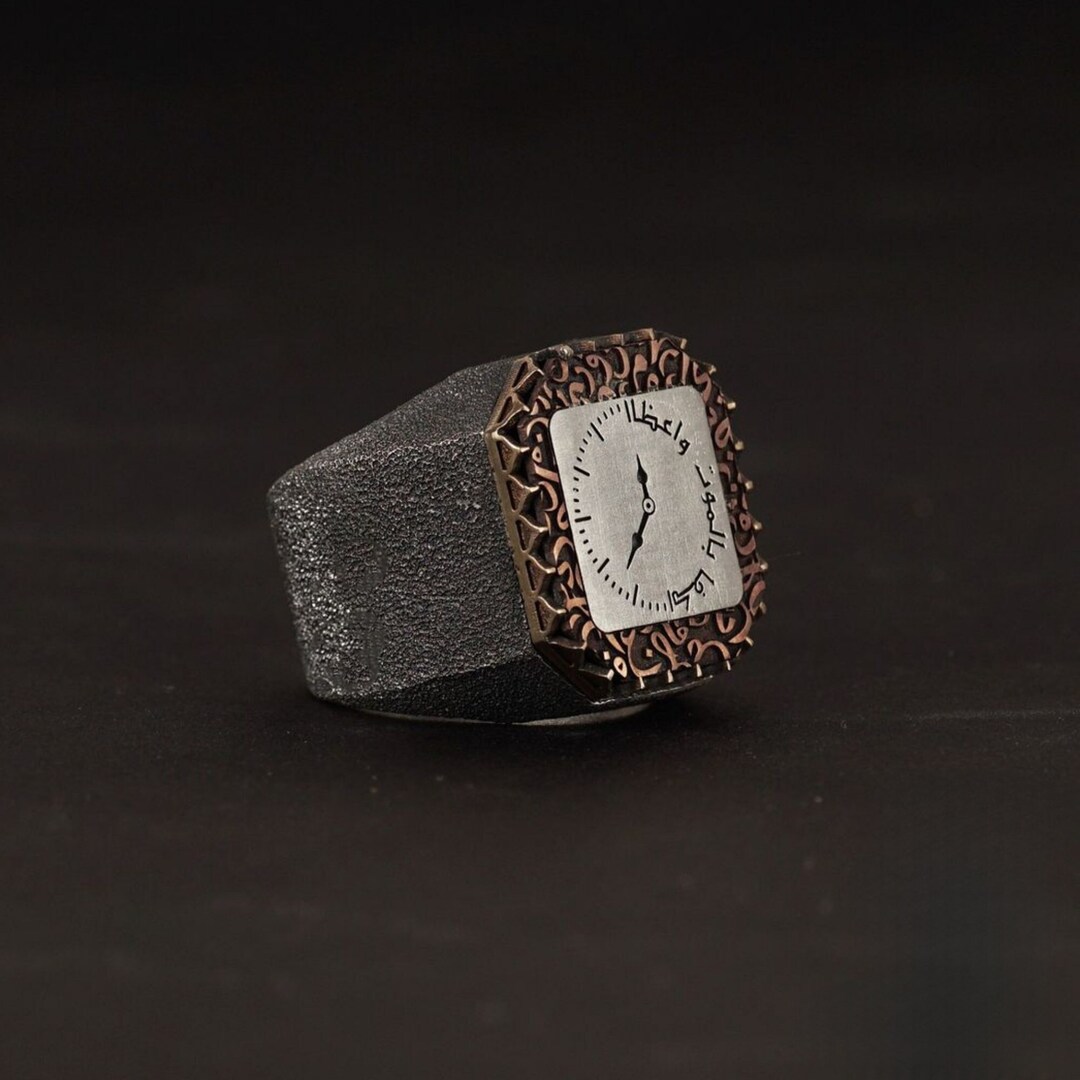 Handmade Sterling Silver Clock Ring: Design That Tells the Story of ...