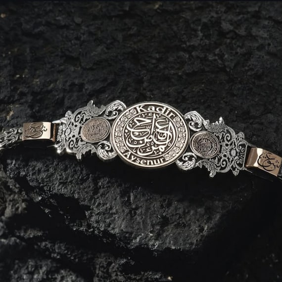 With The One He Loves" 925 Silver Bracelet – Custom Arabic Engraved Gift