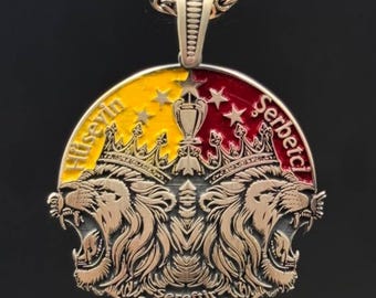 Sterling Silver Lion King Crown Necklace - Football Fan Gift