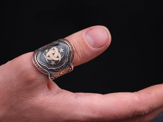 Sterling Silver Archer Thumb Ring: Islamic Zihgir, Adjustable