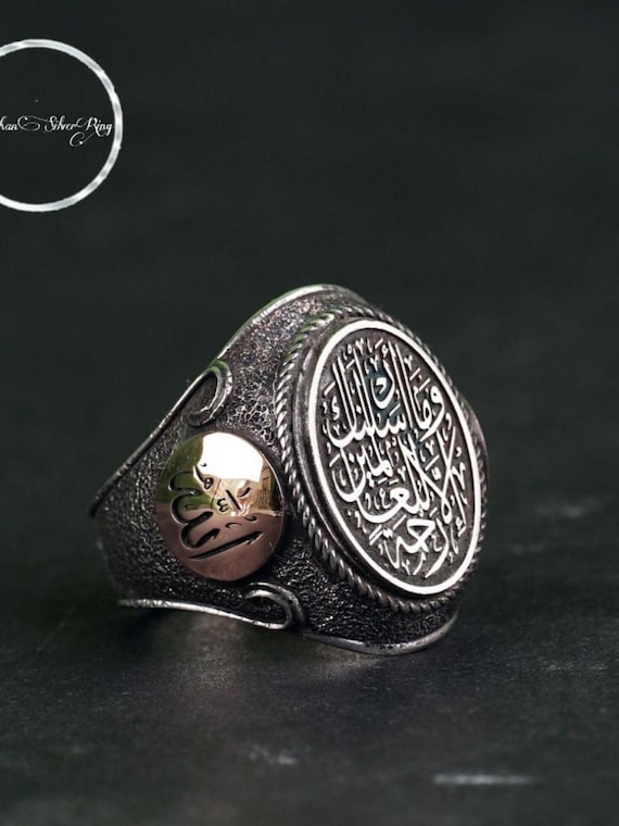 Islamic Arabic Calligraphy Sterling Silver Men's Ring
