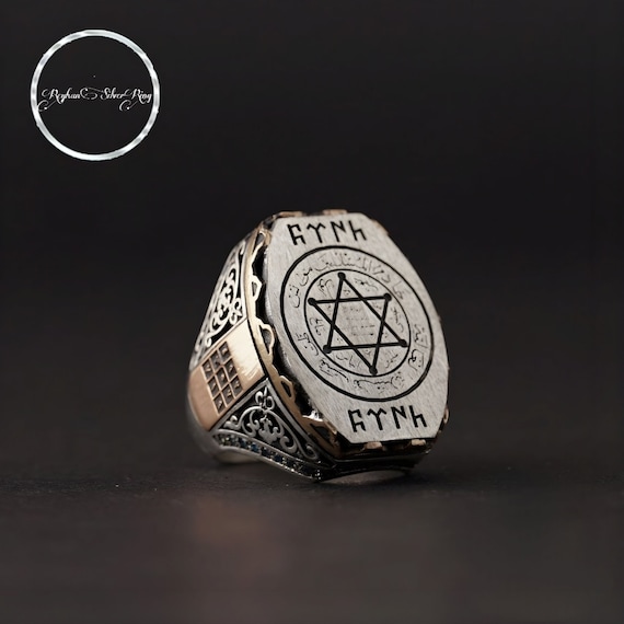 Handcrafted Sterling Silver Seal of Solomon Ring - Turkish Jewelry