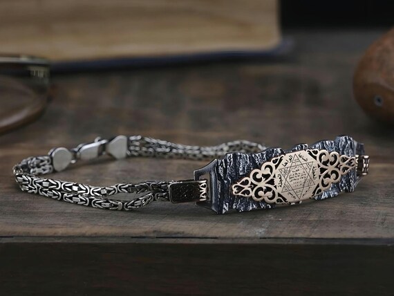 Handcrafted Sterling Silver Seal of Solomon Bracelet - Islamic Jewelry
