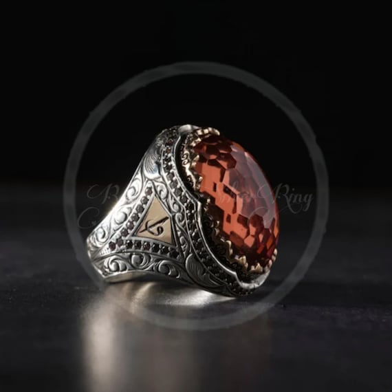 Red Sultanite Silver Ring - Sterling Silver Unisex Gift - Handmade Jewelry