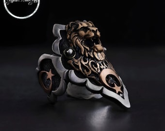 Lion Thumb Sterling Silver Ring: Handmade Archer Zihgir Ring
