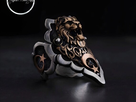 Lion Thumb Sterling Silver Ring: Handmade Archer Zihgir Ring