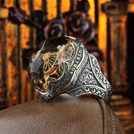 Hand Carved Hagia Sophia Sterling Silver Ring - Ottoman Muslim Gift