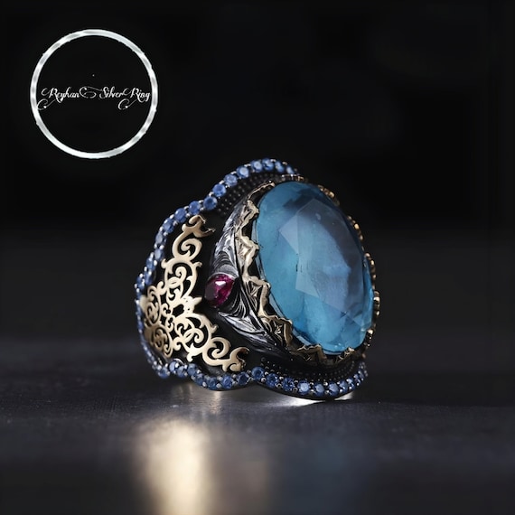 Blue Paraiba Tourmaline Sterling Silver Ring: Handmade Gemstone Jewelry