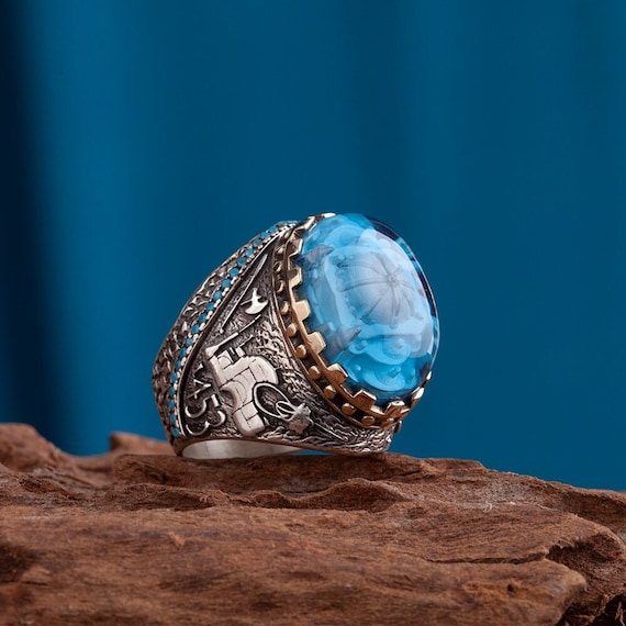 Hagia Sophia Sterling Silver Ring: Fatih Sultan Mehmet Khan, Istanbul 1453