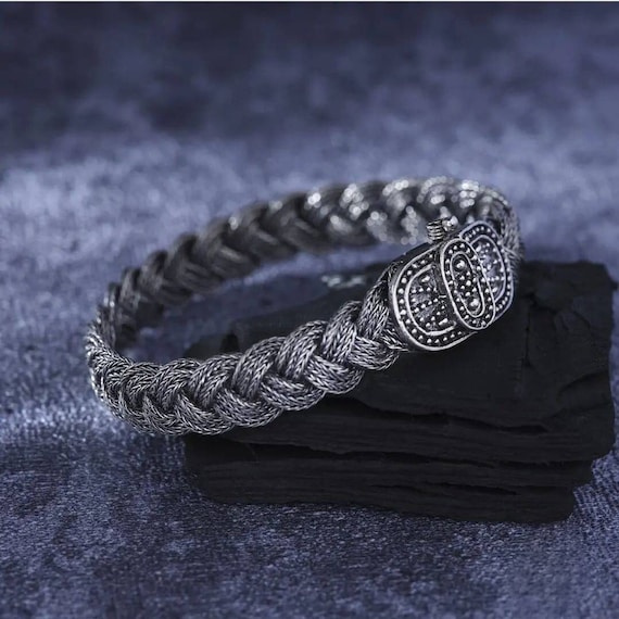 Handmade Sterling Silver Braided Bracelet - Turkish Knit Jewelry