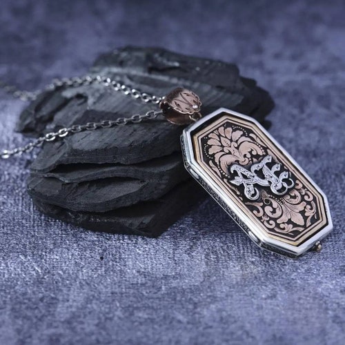 Handmade shops Silver Mens Necklace, Rotating Necklace, 925 Sterling Silver, Valentine's Day Gift, Name Necklace, Personalized Gift, Written Gift