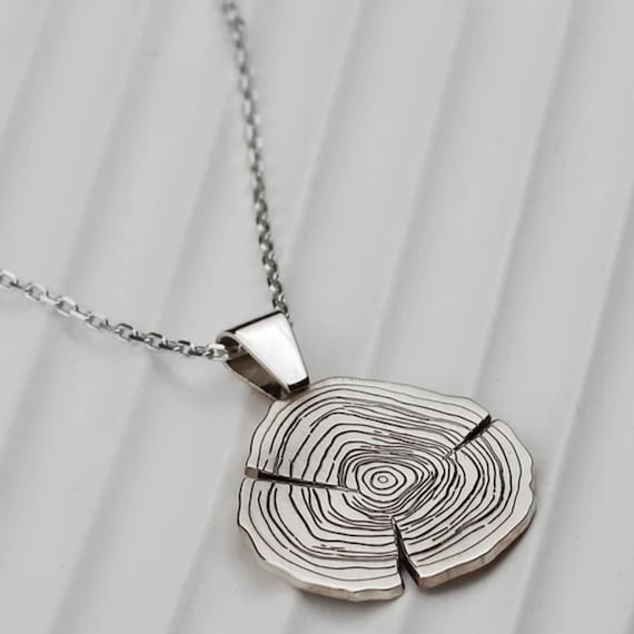 Sterling Silver Tree of Life Pendant Necklace: Handmade Spiral Design