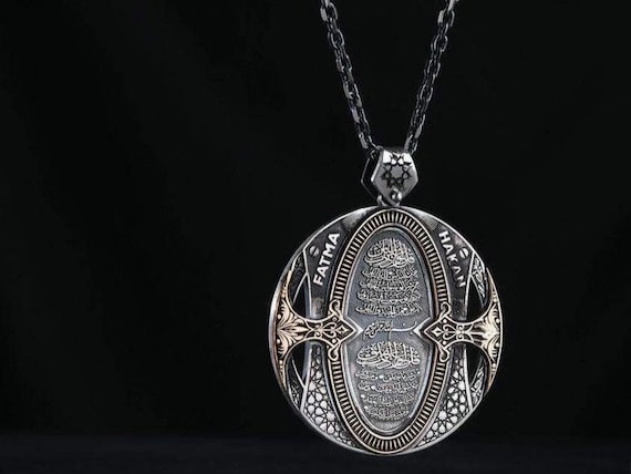 Handmade 925 Sterling Silver Necklace Medallion I Islamic Personalized Pendant