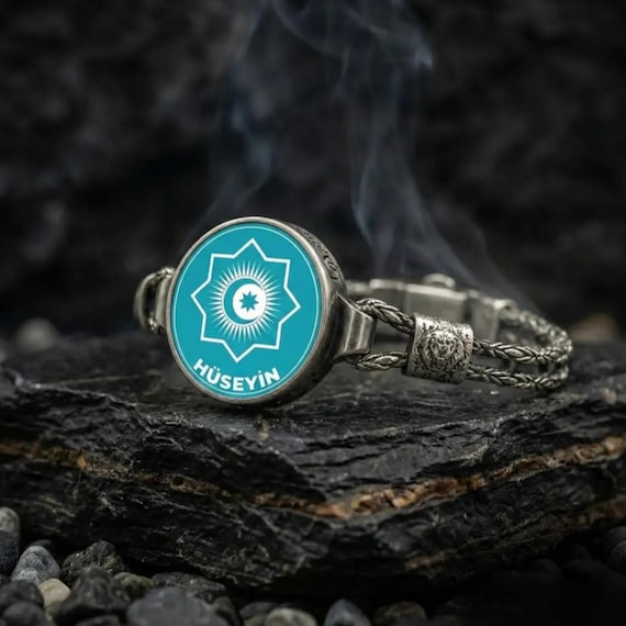 925 Sterling Silver Organization of Turkic States Bracelet, Custom Men's Jewelry, Turkic Council Symbol
