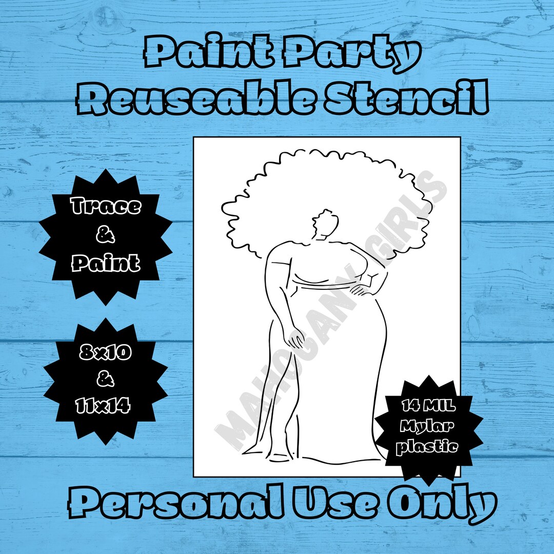 Reusable Stencil for Paint Parties and More 14 MIL Plastic Etsy